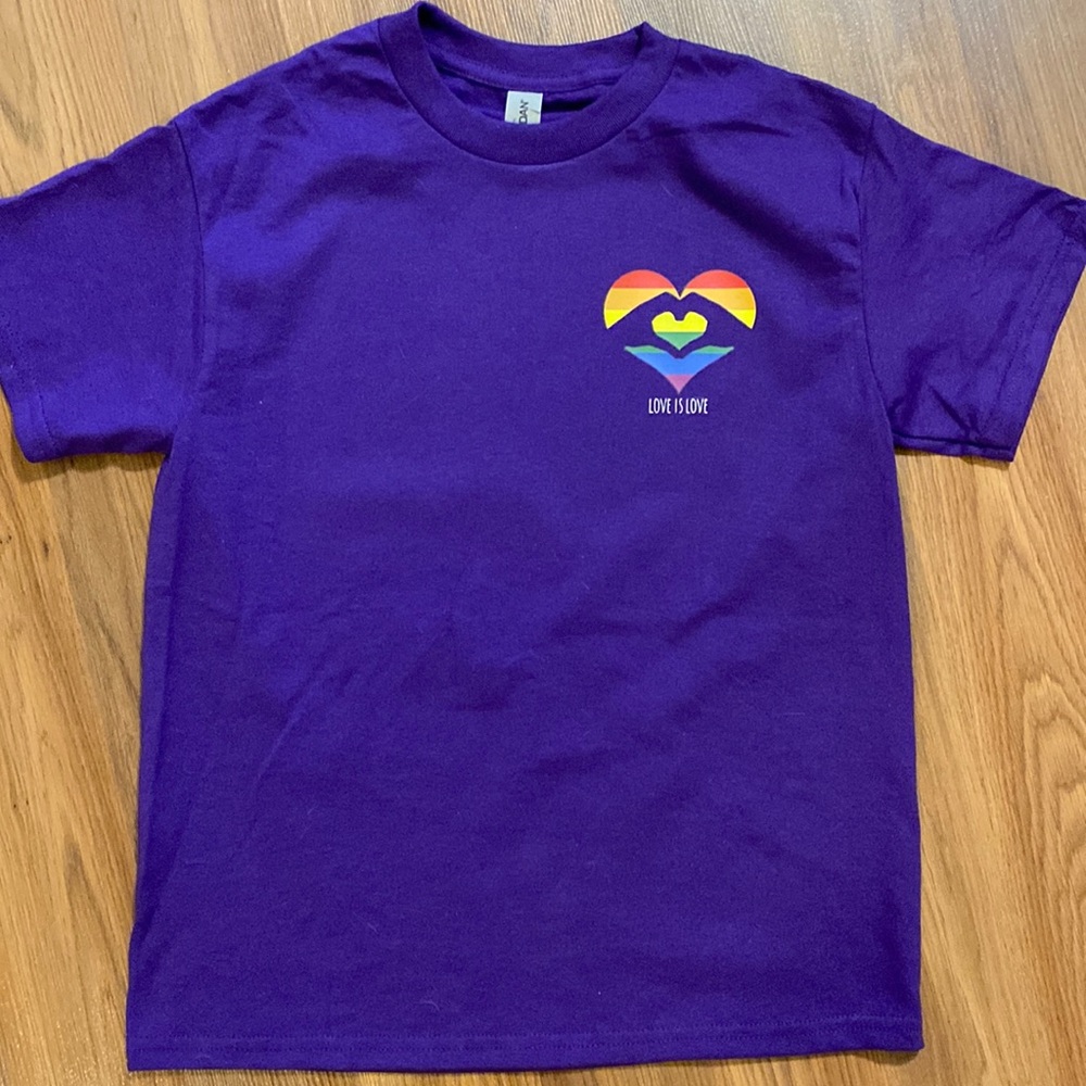 🚨2/$15.  Love is love shirt. Size small